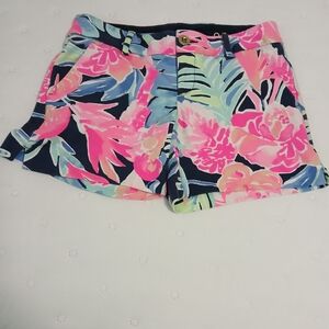 Lilly Pulitzer Pink and Blue Floral Women's Shorts